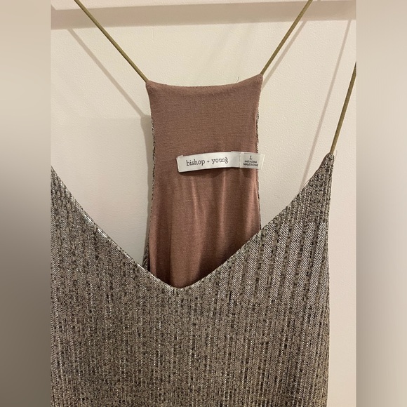 Bishop + Young Metallic Dress, Size Large - Picture 3 of 5